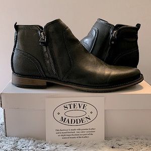 Steve Madden Mens Leather Boots